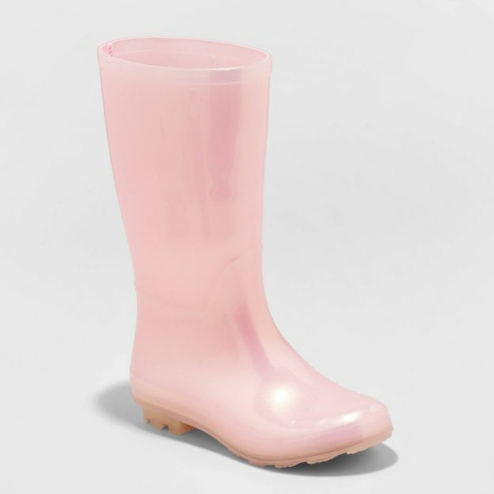 PINK RAIN BOOTS Cat & Jack Target SIZE 7 NWT